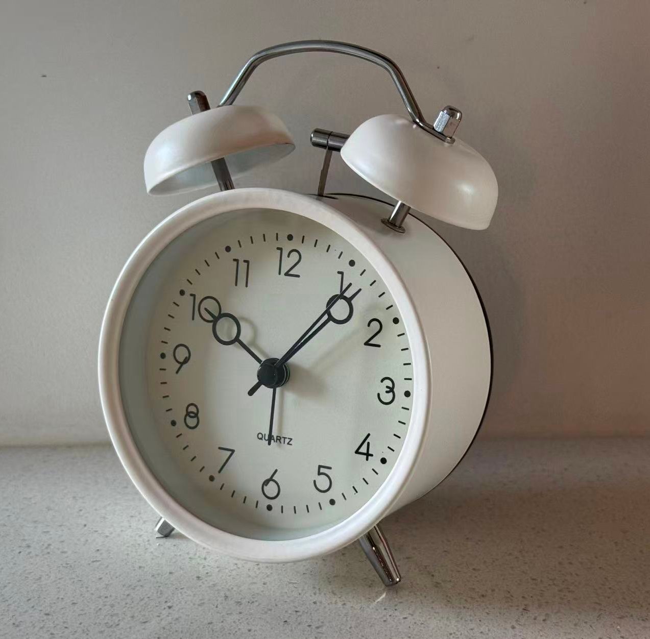 3.8 inch desk clock | Compact Metal Alarm with Night Light - Image 5