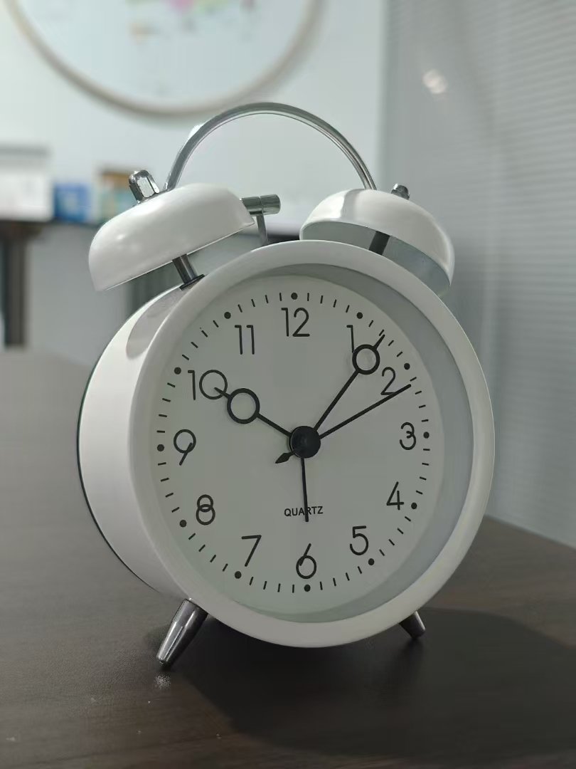 3.8 inch desk clock | Compact Metal Alarm with Night Light - Image 6