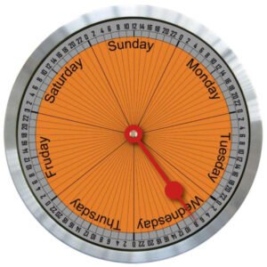 Week clock Aluminium Framed Wall WEEK Clock for Home Living Room Decor Orologio a Muro Reloj De Pared