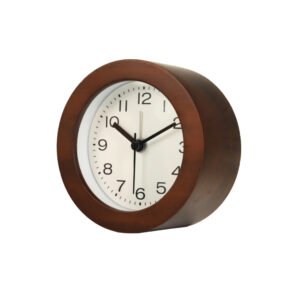 wooden desk clock